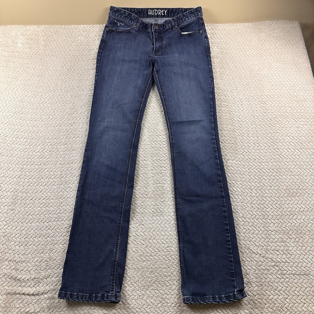 Kimes Ranch Audrey Straight-Leg Jeans in Dark Blue Wash